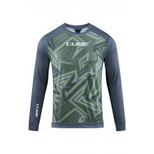 BLUZA CUBE ATX ROUND NECK TM L/S OLIVE GREY