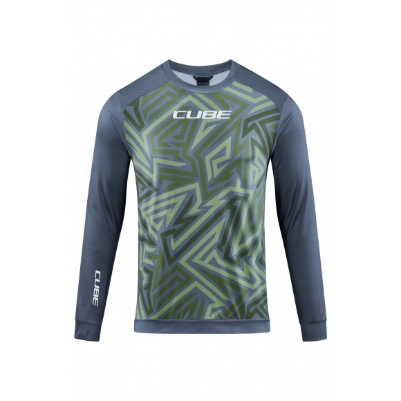 BLUZA CUBE ATX ROUND NECK TM L/S OLIVE GREY BLUZA CUBE ATX ROUND NECK TM L/S OLIVE GREY
