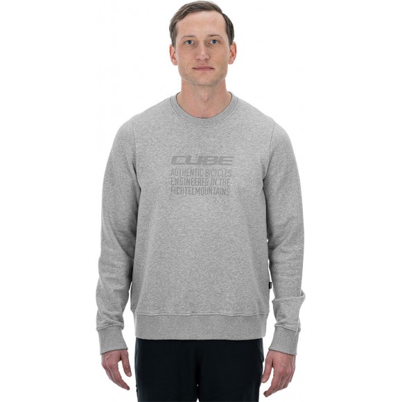 BLUZA CUBE ORGANIC SWEATER GREY MELANGE BLUZA CUBE ORGANIC SWEATER GREY MELANGE