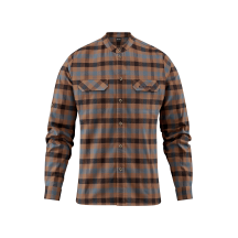 CAMASA CUBE WORK SHIRT L/S BROWN/BLUE