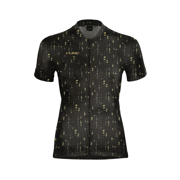 CUBE ATX WS JERSEY FULL ZIP CMPT S/S BLACK PATTERN