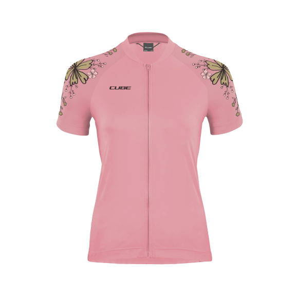 TRICOU CUBE ATX WS JERSEY FULL ZIP CMPT S/S CORAL