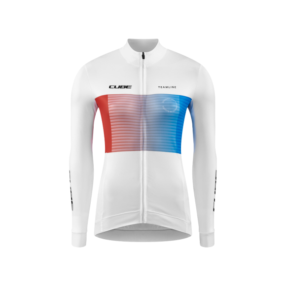 TRICOU CUBE TEAMLINE WS L/S WHITE/BLUE/RED TRICOU CUBE TEAMLINE WS L/S WHITE/BLUE/RED