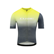 TRICOU CICLISM CUBE BLACKLINE JERSEY RACE S/S YELLOW GREY