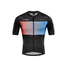 TRICOU CICLISM CUBE TEAMLINE JERSEY S/S BLACK BLUE RED