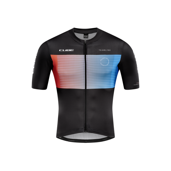 TRICOU CICLISM CUBE TEAMLINE JERSEY S/S BLACK BLUE RED