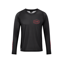 TRICOU CICLISM CUBE VERTEX ROUND NECK JERSEY L/S BLACK