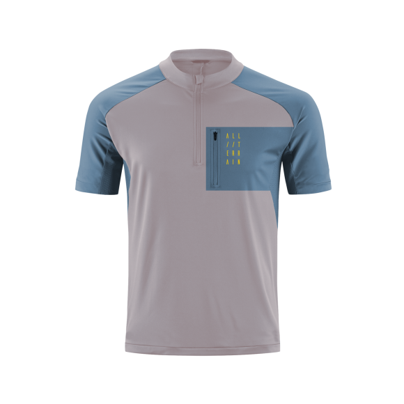 TRICOU CUBE ATX JERSEY HALF ZIP S/S BEIGE BLUE TRICOU CUBE ATX JERSEY HALF ZIP S/S BEIGE BLUE