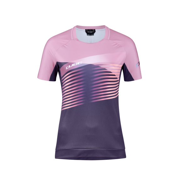 TRICOU CUBE TEAMLINE WS ROUNDNECK S/S VIOLET/ROSE TRICOU CUBE TEAMLINE WS ROUNDNECK S/S VIOLET/ROSE
