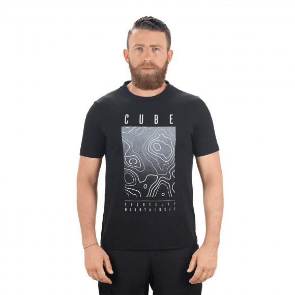 TRICOU CUBE T-SHIRT FICHTELMOUNTAINS NEGRU TRICOU CUBE T-SHIRT FICHTELMOUNTAINS NEGRU