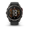 Ceas Sport Garmin Fenix 8 Pro – 51 mm, Microled, Sapphire, Titanium Cu Curea Din Silicon Carbon Grey DLC Titanium With Black / Pebble Grey