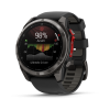 Ceas Sport Garmin Fenix 8 Pro – 51 mm, Microled, Sapphire, Titanium Cu Curea Din Silicon Carbon Grey DLC Titanium With Black / Pebble Grey