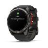 Ceas Sport Garmin Fenix 8 Pro – 51 mm, Microled, Sapphire, Titanium Cu Curea Din Silicon Carbon Grey DLC Titanium With Black / Pebble Grey