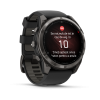 Ceas Sport Garmin Fenix 8 Pro – 51 mm, Microled, Sapphire, Titanium Cu Curea Din Silicon Carbon Grey DLC Titanium With Black / Pebble Grey