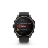 Ceas Sport Garmin Fenix 8 Pro – 51 mm, Amoled, Sapphire, Titanium Cu Curea Din Silicon Carbon Grey DLC Titanium With Black / Pebble Grey