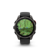 Ceas Sport Garmin Fenix 8 Pro – 51 mm, Amoled, Sapphire, Titanium Cu Curea Din Silicon Carbon Grey DLC Titanium With Black / Pebble Grey