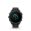 Ceas Sport Garmin Fenix 8 Pro – 51 mm, Amoled, Sapphire, Titanium Cu Curea Din Silicon Carbon Grey DLC Titanium With Black / Pebble Grey
