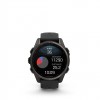 Ceas Sport Garmin Fenix 8 – 43 mm, Amoled, Sapphire, Carbon Grey Titan Cu Curea Din Silicon Neagra