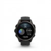 Ceas Sport Garmin Fenix 8 – 43 mm, Amoled, Sapphire, Carbon Grey Titan Cu Curea Din Silicon Neagra