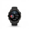 Ceas Sport Garmin Fenix 8 – 51 mm, Amoled, Sapphire, Titanium Cu Curea Din Silicon Carbon Grey DLC Titanium With Black / Pebble Grey