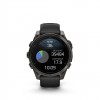 Ceas Sport Garmin Fenix 8 – 51 mm, Amoled, Sapphire, Titanium Cu Curea Din Silicon Carbon Grey DLC Titanium With Black / Pebble Grey