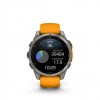 Ceas Sport Garmin Fenix 8 – 51 mm, Amoled, Sapphire, Titanium Cu Curea Din Silicon Spark Orange / Graphite