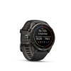 Ceas Sport Garmin Fenix 9 Pro – 43 mm, Titan DLC Carbon Gray Cu Curea Din Silicon Black / Pebble Gray