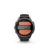 Ceas Sport Garmin Fenix 9 Pro – 43 mm, Titan DLC Carbon Gray Cu Curea Din Silicon Black / Pebble Gray
