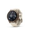 Ceas Sport Garmin Fenix 9 Pro – 43 mm, Titan Autumn Gold Cu Curea Din Silicon Cream / French Gray