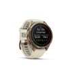 Ceas Sport Garmin Fenix 9 Pro – 43 mm, Titan Autumn Gold Cu Curea Din Silicon Cream / French Gray