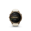 Ceas Sport Garmin Fenix 9 Pro – 43 mm, Titan Autumn Gold Cu Curea Din Silicon Cream / French Gray