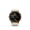 Ceas Sport Garmin Fenix 9 Pro – 43 mm, Titan Autumn Gold Cu Curea Din Silicon Cream / French Gray