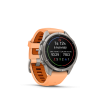 Ceas Sport Garmin Fenix 9 Pro – 43 mm, Titan Cu Curea Din Silicon Shell Pink / Autumn Orange Ceas Sport Garmin Fenix 9 Pro – 43 mm, Titan Cu Curea Din Silicon Shell Pink / Autumn Orange