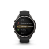 Ceas Sport Garmin Fenix 9 Pro – 51 mm, Titan DLC Carbon Gray Cu Curea Din Silicon Black / Pebble Gray