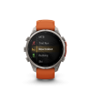 Ceas Sport Garmin Fenix 9 Pro – 51 mm, Titan Cu Curea Din Silicon Autumn Orange / Spark Orange