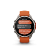 Ceas Sport Garmin Fenix 9 Pro – 51 mm, Titan Cu Curea Din Silicon Autumn Orange / Spark Orange