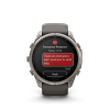 Ceas Sport Garmin Fenix 9 Pro Solar – 51 mm, Titan Cu Curea Din Silicon Pebble Gray Ceas Sport Garmin Fenix 9 Pro Solar – 51 mm, Titan Cu Curea Din Silicon Pebble Gray