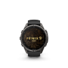 Ceas Sport Garmin Fenix 9 Pro – 43 mm, Titan DLC Carbon Gray Cu Curea Din Silicon Black / Pebble Gray