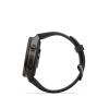 Ceas Sport Garmin Fenix 9 Pro – 43 mm, Titan DLC Carbon Gray Cu Curea Din Silicon Black / Pebble Gray