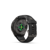 Ceas Sport Garmin Fenix 9 Pro – 43 mm, Titan DLC Carbon Gray Cu Curea Din Silicon Black / Pebble Gray