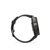 Ceas Sport Garmin Fenix 9 Pro – 43 mm, Titan DLC Carbon Gray Cu Curea Din Silicon Black / Pebble Gray