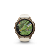 Ceas Sport Garmin Fenix 9 Pro – 43 mm, Titan Autumn Gold Cu Curea Din Silicon Cream / French Gray