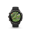 Ceas Sport Garmin Fenix 9 Pro – 51 mm, Titan DLC Carbon Gray Cu Curea Din Silicon Black / Pebble Gray