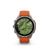Ceas Sport Garmin Fenix 9 Pro – 51 mm, Titan Cu Curea Din Silicon Autumn Orange / Spark Orange