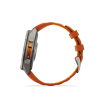 Ceas Sport Garmin Fenix 9 Pro – 51 mm, Titan Cu Curea Din Silicon Autumn Orange / Spark Orange
