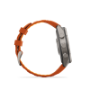 Ceas Sport Garmin Fenix 9 Pro – 51 mm, Titan Cu Curea Din Silicon Autumn Orange / Spark Orange