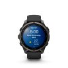 Ceas Sport Garmin Fenix 9 Amoled – 47 mm, Titan DLC Carbon Grey Cu Curea Neagră Din Silicon Ceas Sport Garmin Fenix 9 Amoled – 47 mm, Titan DLC Carbon Grey Cu Curea Neagră Din Silicon