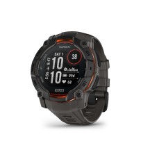 Ceas Sport Garmin Instinct 3 – 50 mm, Solar Black Bezel Cu Curea Charcoal