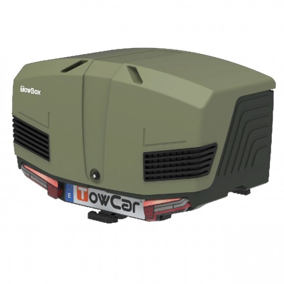 Cutie portbagaj pe carligul de remorcare Towbox V3 Camper Verde Cutie portbagaj pe carligul de remorcare Towbox V3 Camper Verde