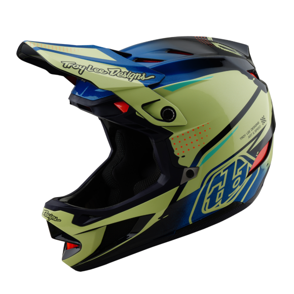 Casca Bicicleta Troy Lee Designs D4 Mips Composite Drip Glo Yellow